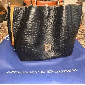 Dooney & Bourke Black and Tan Tote